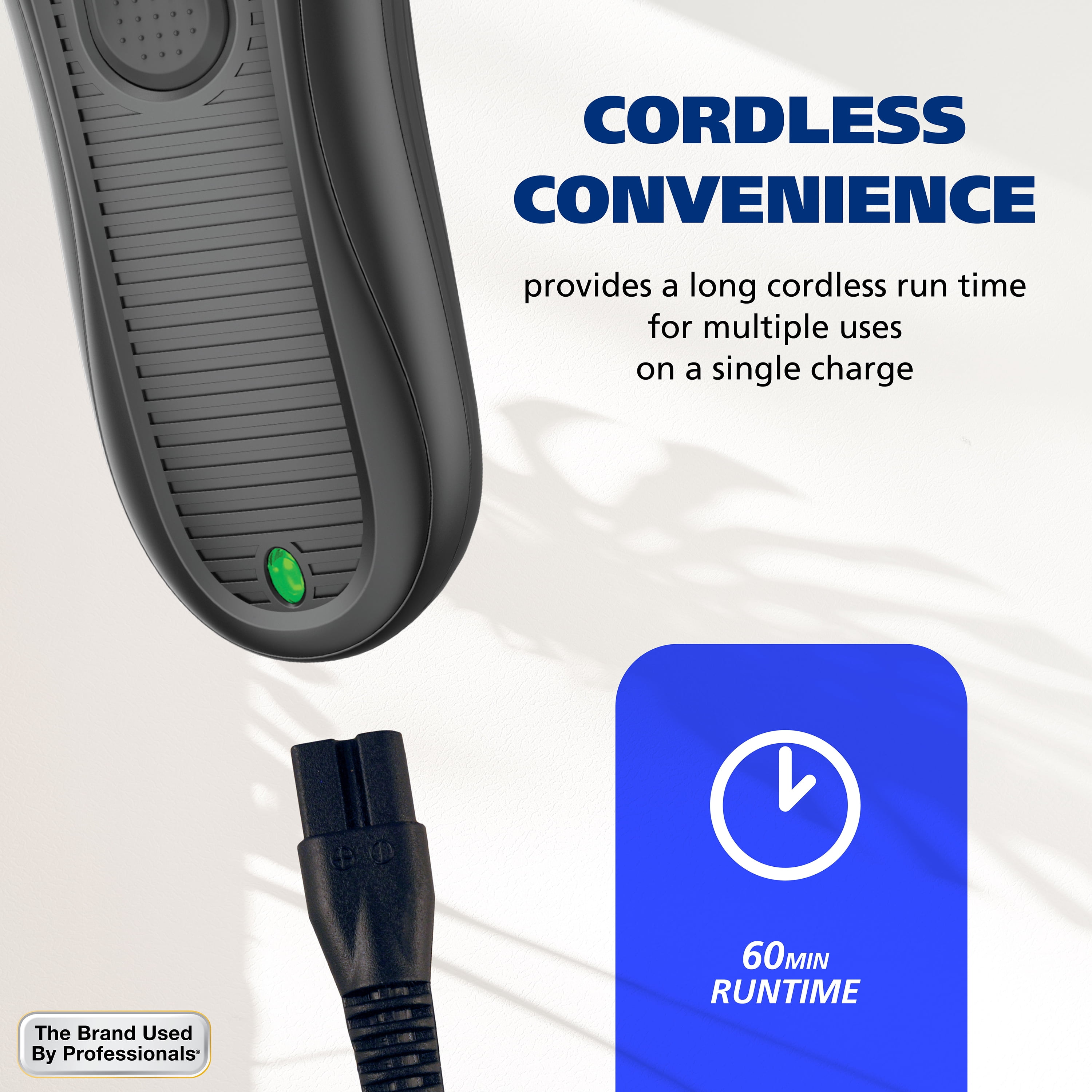Wahl Cordless Pro Combo Rechargeable Hair Clipper and Battery Hair Trimmer Kit, Rinseable Blades, 12 Guards, Powerful Motor, Black – 3028040