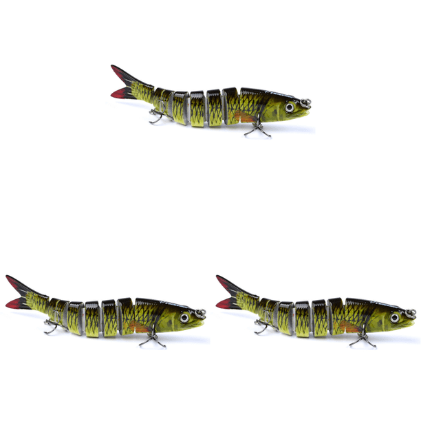 Señuelo Pesca Multiarticulado Cebo Duro Realista Baño 8 Segmentos para Lubina (D)