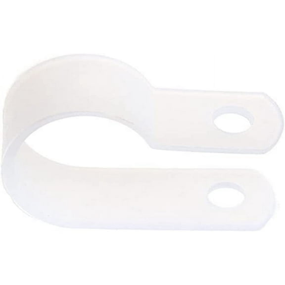 Cable clamp 100 pcs Plastic P Clips Black Hose Fasteners Cable Durable R-Type Nylon Cable Clamp Mounting Fix Hardware Electrical Fittings Easy to use (Color : White)