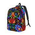 thumbnail image 2 of Balery Colorful Floral Vintage Canvas Backpack for Men and Women - Large Capacity, Durable Travel Laptop Bag for School, Work, Hiking, and Outdoor Activities, 2 of 7