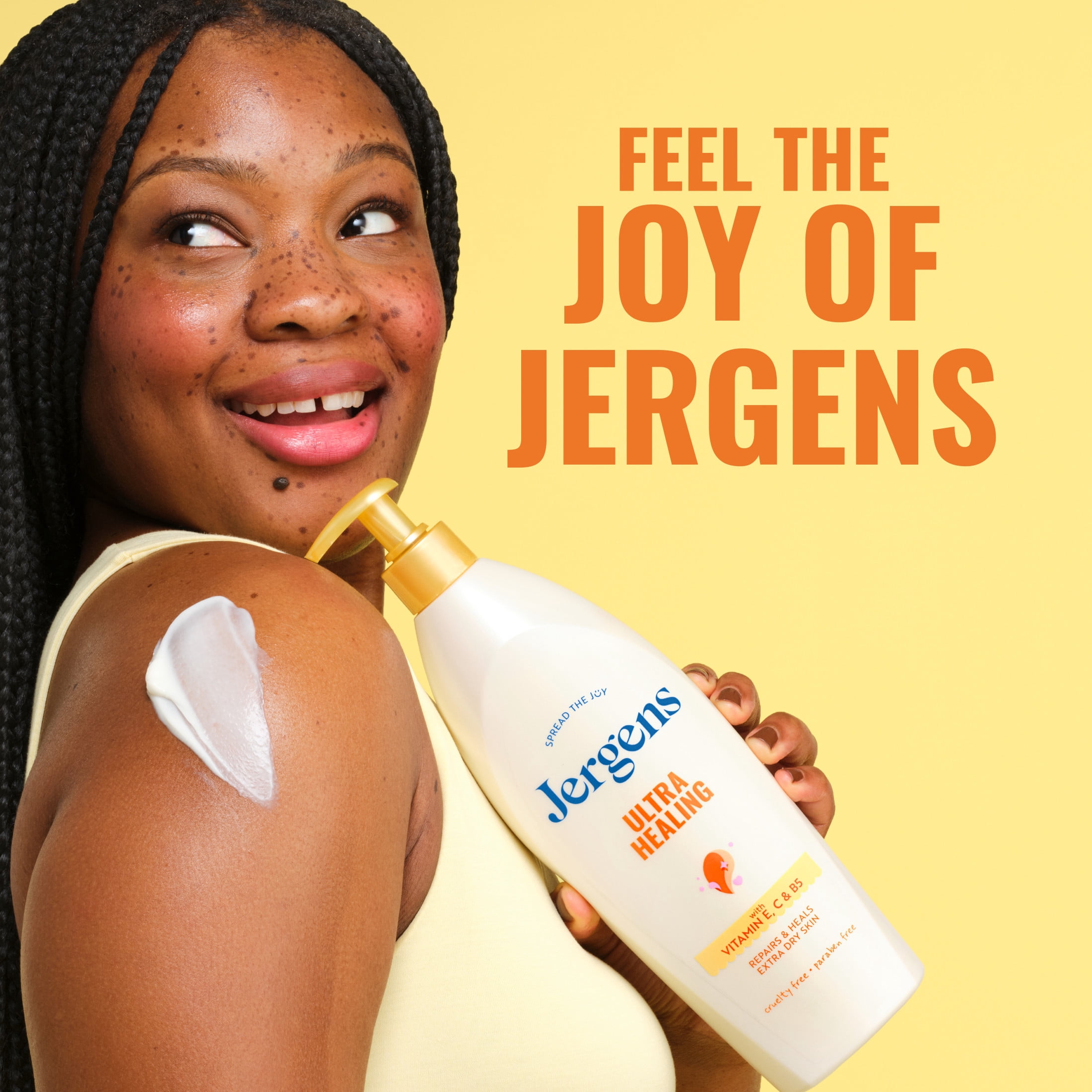 Jergens Ultra Healing Hand And Body Lotion Dry Skin Moisturizer, Vitamins C, E, B5, 3 fl oz