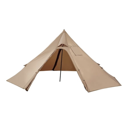 Hot Tent for 2 Persons Winter Tipi Tent with Stove Jack Waterproof Canvas Camping Tent Lightweight 4 Season Shelter for Hiking