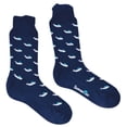 thumbnail image 2 of SummerTies Sperm Whale Socks - Grey on Navy, 2 of 2