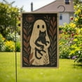 thumbnail image 4 of Ghost and Black Cat Garden Flag, Spooky Fall Yard Decor for Halloween, Witchy Cottagecore Outdoor Decoration, Cute Halloween Yard Decoration, 4 of 4