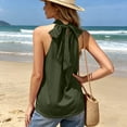 thumbnail image 5 of yillto Womens Mock Neck Tank Sleeveless Turtleneck Top Casual Dressy Blouse Fashion Work Tunics Shirts, 5 of 7