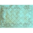 thumbnail image 1 of Ahgly Company Indoor Rectangle Abstract Light Blue Contemporary Area Rugs, 2' x 5', 1 of 4