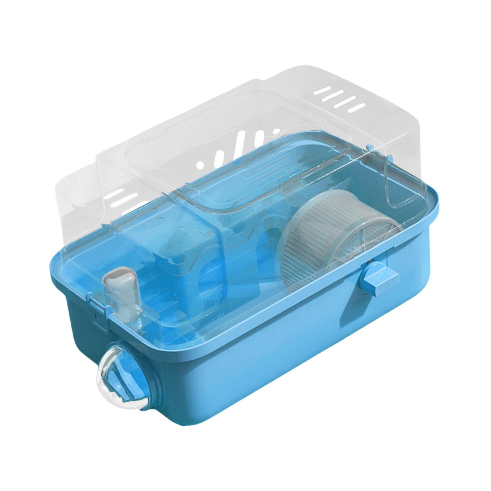 Serenable Hamster Cage Hamster Habitat Creative Exercise Playing House Ventilation Small Animal Cage House for Rabbits Sugar Glider Rats Blue