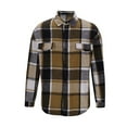 thumbnail image 6 of Mens Shirts Under $10 Loose Fit Plaid Shirt for Men Casual Button Flannel Shirt Soft Warm Vintage Transitional Weather Jacket Pockets, 6 of 6