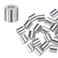thumbnail image 1 of Uxcell 25-Pack Mangas de Crimpado de Aluminio, 2.5mm 3/32 Mangas de Cuerda de Alambre Redondas, 1 of 1