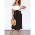 thumbnail image 7 of Nlife Women Drawstring Waist Pleated Tiered Tube 2 In 1 Wearing Style Dress, 7 of 7