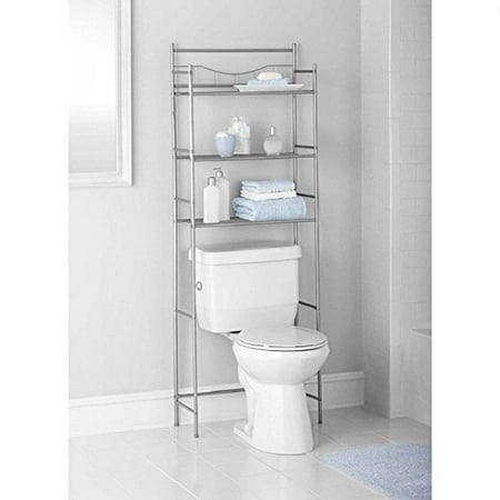 3 Shelf Over Toilet Bathroom Storage Organizer Cabinet Space Saver Towel Rack The 3 Shelf Caddie Fits Beautifully Over The Commode Utilizing The
