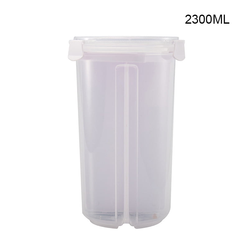 VeliToy Grain Storage Container with 4 Airtight Grids Twoway Flip Cover Design Easy Access