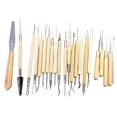 thumbnail image 1 of KLKCMS 1 Set Assorted Metal Clay Sculpting Tools Ceramic Foam Carving Tool Portable 22pcs, 1 of 9