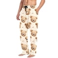 thumbnail image 3 of Men's Pajama Bottoms Bear Lovely Men's Cotton Pajama Pants Men's Loose Printed Pajama Pants Casual Pants with Pockets, 3 of 6