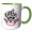 Green/White, variant on 3drose, Cotton Tail Cutie Typography Pink White Black Polka Dot Kids Easter, 15oz Mug