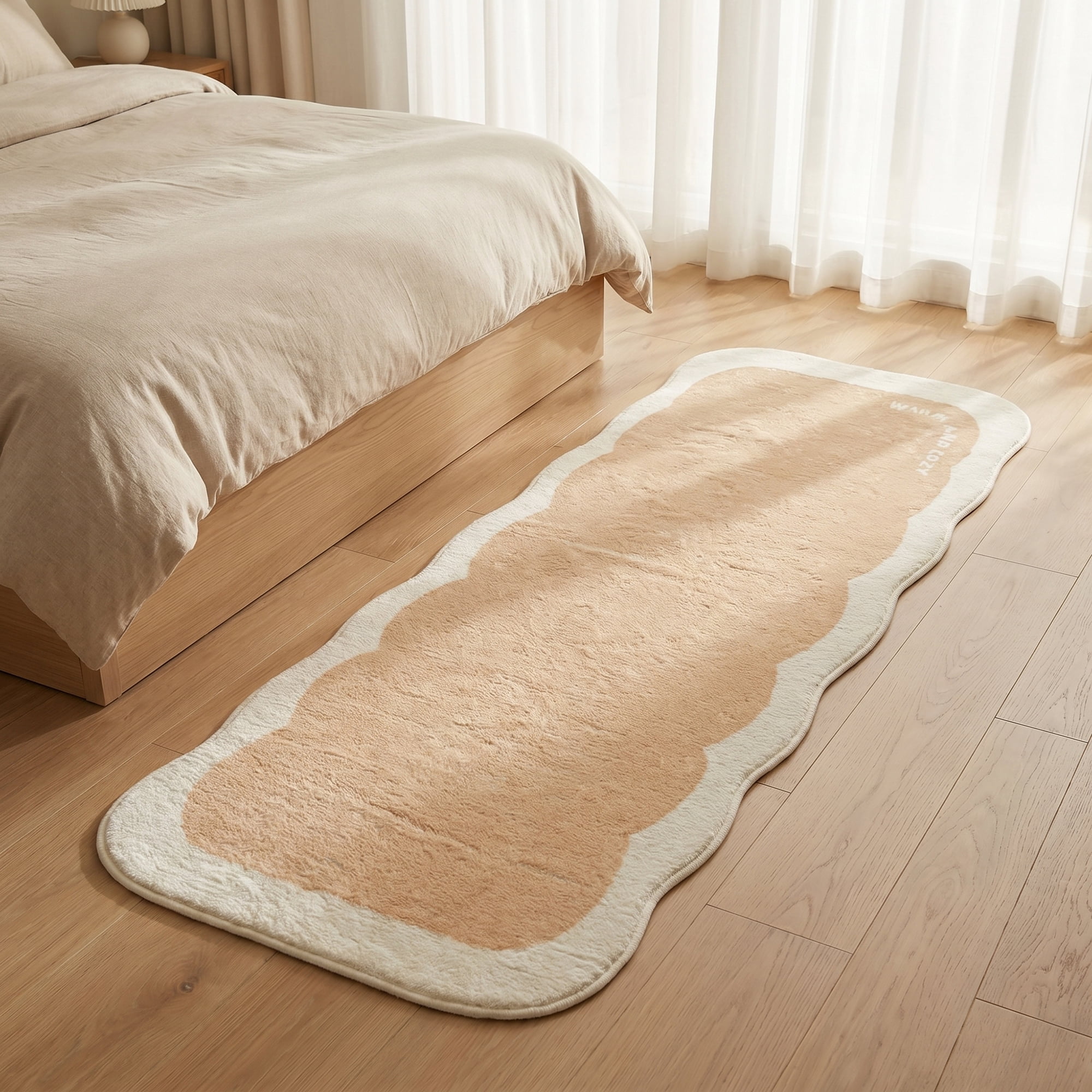 Unique Bargains Boho Kitchen Runner Rug Non Slip Machine Washable Khaki 47" x 16"
