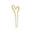 Gold, variant on QIQUWOHUL Gold Metal U Shaped Hair Pins Large French Hair Pin Heart Hair Sticks Hairpin Vintage Hair Sticks Hairstyle Chignon For Women Girls
