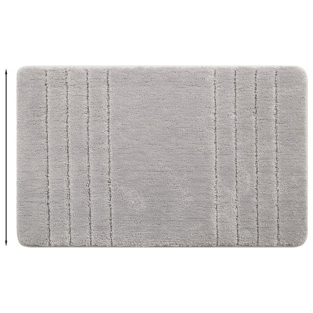 Alfombrilla de baño de microfibra, alfombra de ducha suave y absorbente con base antideslizante de caucho termoplástico, lavable a máquina y apta para secadora, para bañera, lavabo y tocador.