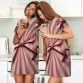 thumbnail image 4 of Kdxio Chemise de Nuit Rétro à Imprimé Nœud pour Femmes, Manches Courtes, Décontractée, Ample et Confortable, 4 of 6