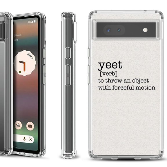 Shockproof Bumper Phone Case for Google Pixel 6a, by OneToughShield ® - Dictionary/Yeet