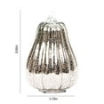 thumbnail image 3 of Herrnalise Mercury Silver Glass Pumpkin with Timer Lights for Home Decoration, Glass Pumkin for Halloween Harvest Festival, Glass for Christmas Decorations(Silver), 3 of 9