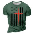 thumbnail image 1 of Chemises à Manches Longues pour Hommes Imprimé Décontracté Col Rond T-Shirt à Manches Courtes, Chemises à Manches Longues pour Hommes Coton, 1 of 4