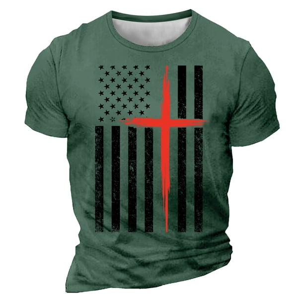 Camisetas de Manga Larga para Hombres Imprimir Casual Cuello Redondo Camiseta de Manga Corta, Camisetas de Manga Larga para Hombres Algodón