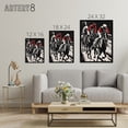 thumbnail image 4 of Jockeys Horse Racing Race Black Framed Canvas Wall Art Print 24X32", 4 of 4