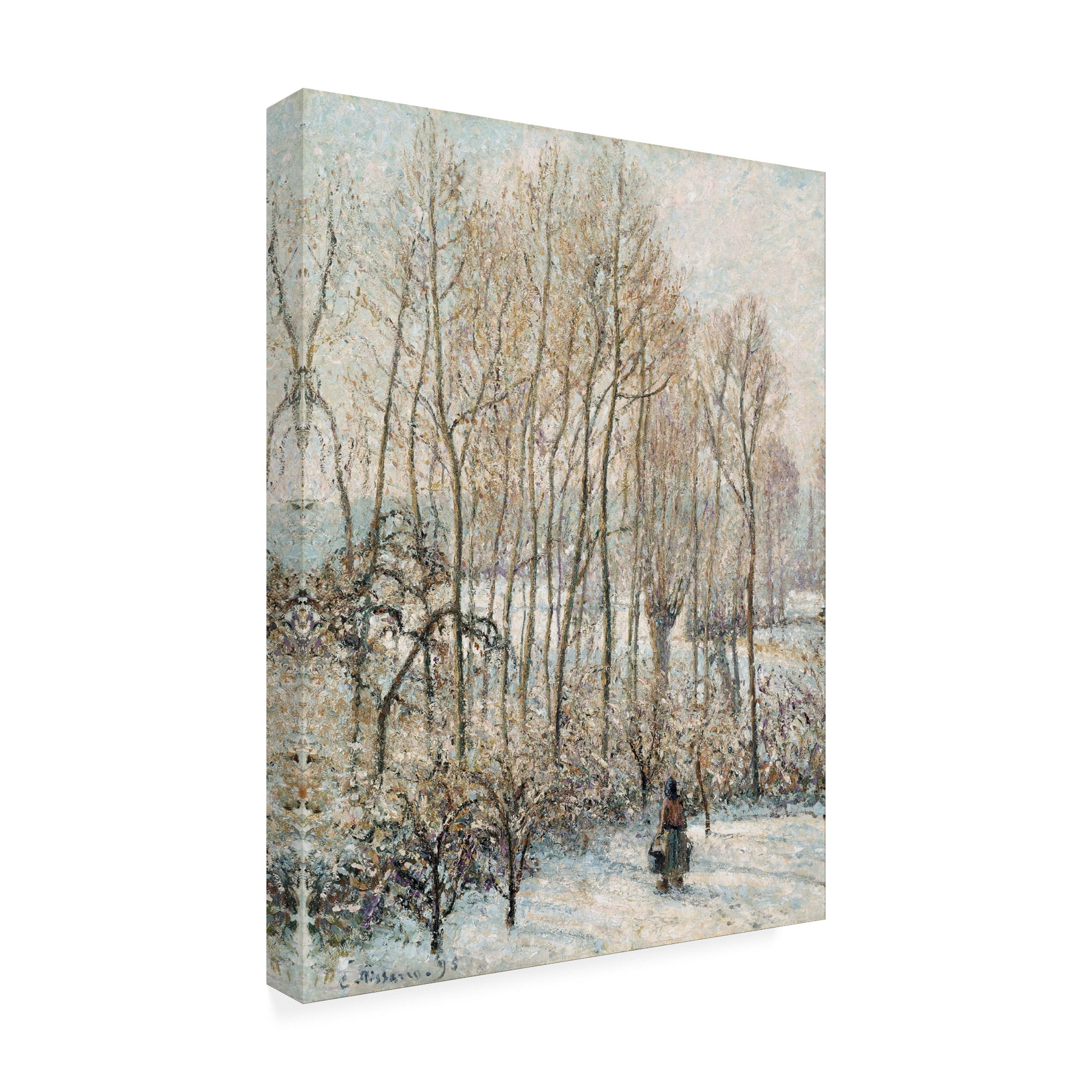 Pissarro 'Morning Sunlight on the Snow' Canvas Art