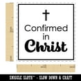 thumbnail image 2 of Confirmed in Christ Cross Confirmation Day Self-Inking Rubber Stamp Ink Stamper - Blue Ink - Small 1 Inch, 2 of 7