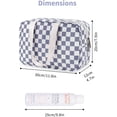 thumbnail image 6 of Travel Toiletry Bag Women Large Cosmetic Bag Travel Makeup Bag Organizer Medicine Bag for Toiletries Essentials Accessories, Blue Checkerboard, 6 of 8