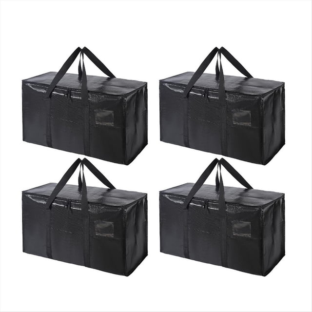 Bolsas de Mudanza Extragrandes, Paquete de 4, Resistentes, con Asas Envolventes, para Ahorrar Espacio.
