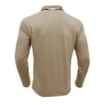 thumbnail image 4 of JIANJIA Mens Polo Shirts Autumn Winter Casual Long Sleeve Classic Plaid Button Pockets Tops Activewear, 4 of 6