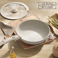 thumbnail image 2 of Country Kitchen Cookware Set with Removable Handle, Oven & RV Safe Pots and Pans Set, Cream, Original, 2 of 9