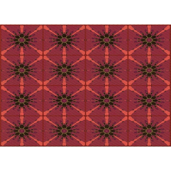 Ahgly Company Indoor Rectangle Patterned Chilli Pepper Red Area Rugs, 2' x 5'