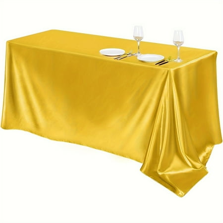 

JRGDE 1pc Polyester Tablecloth Solid Color Satin Tablecover Waterproof And Oil-proof Tablecover Rectangle Simple Style Table Cloth Camping Tablecloth For Picnic Or Holiday Party