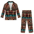 thumbnail image 4 of Xoenoiee Aztec American Tribal Print Boys 2 Piece Suit Funny Party Outfit with Matching Blazer Jacket Pants for Toddler Boy, 7-8 Years, 4 of 7