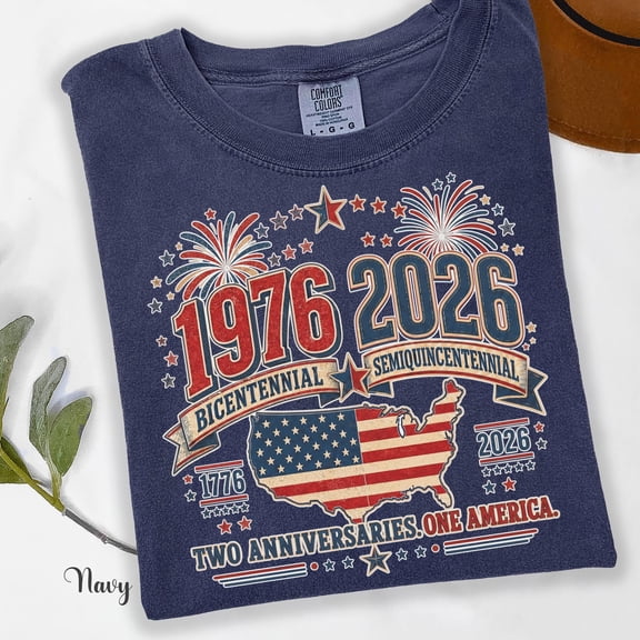 1976 Bicentennial Vs 2026 Semiquincentennial Tee, 1776 2026 Usa 250Th Anniversary Group Shirt, 1976 Birthday Gift, Patriotic July 4 Outfit