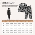 thumbnail image 4 of Fuzoiu Horse Silhouette Print Women's Long-Sleeved Pajama,Lounge Button Down Nightwear,Womens Notch Collar Pajama Set-Medium, 4 of 7