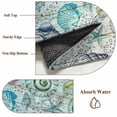 thumbnail image 6 of Area Rug for Living Room, Teal Blue Coastal Non-Slip Indoor Large Carpet for Bedroom/Dining Room, Nautical Starfish Shells Ocean Sea Washable Low-Profile Rectangle Floor Mat Runner Rugs - 3 x 5 Ft, 6 of 7