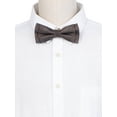 thumbnail image 4 of CORBATA DE LAZO PREATADA AJUSTABLE INSPIRE CHIC PARA EL DÍA DEL PADRE, HOMBRES, JACQUARD, PARA BODAS ELEGANTES, COLOR MARRÓN OSCURO, 4 of 4
