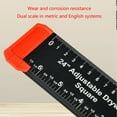thumbnail image 3 of Drilling Positioning Ruler 60cm T Square Ruler Woodworking Ruler Angles Ruler, 3 of 13