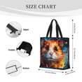 thumbnail image 3 of Fotbe Oil Painting Colorful Hamster Bolsa Tote con Estampado para Mujer, Bolsos con Cremallera, Bolsa de Hombro Casual de Gran Capacidad con Bolsillos Internos, 3 of 7