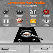 Ramblewood 2 Burner Electric Cooktop, EC2-30, 220V, UL rated German EGO burner.
