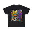 thumbnail image 2 of Unisex Heavy Cotton T-Shirt Insane Vibrant Color Train Off Track 018, 2 of 7