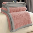 thumbnail image 4 of Home Solid-Color Soft Flannel Blanket Carved Floral Designs Flannel Blanket Multi-Functional Flannel Coverlet Home Essentials, 4 of 6