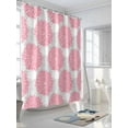 thumbnail image 3 of Shower Curtain Waterproof for Bathroom 72x72 Inch, Pink Dahlia Flowers Bath Curtain for Bath Stalls and Tub Grey Floral Decorative Shower Curtains with Hooks, 3 of 8