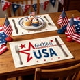 thumbnail image 2 of huayou 4th of July Patriotic Placemat, 12.6x16.5 Inch Red White Blue Theme Pattern Placemat, for Party Kitchen Farmhouse, 2 of 6