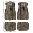 thumbnail image 3 of Xoenoiee Forest Camo Wolf Pattern Automotive Floor Mats, Car Floor Mats, Universal Car Mats Carpet 4 Pieces Rubber All Weather Protection for Cars SUV Trucks Van, Black, 3 of 6