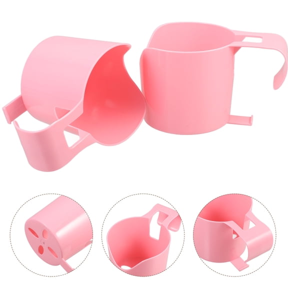 KAKOWELY 2Pcs Pink Multi Functional Pool Side Cup Holders for Wine Bottles